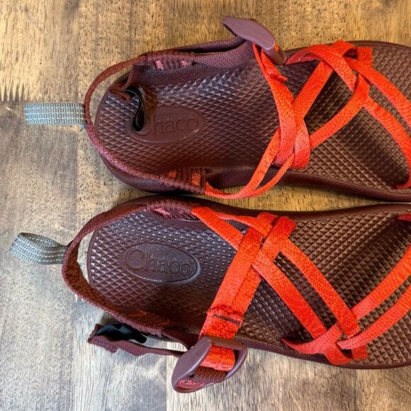 Chaco Kids ZX/Cloud 2 Classic Performance Hiking Beach Water Sandal Red Size 6 - Picture 9 of 12